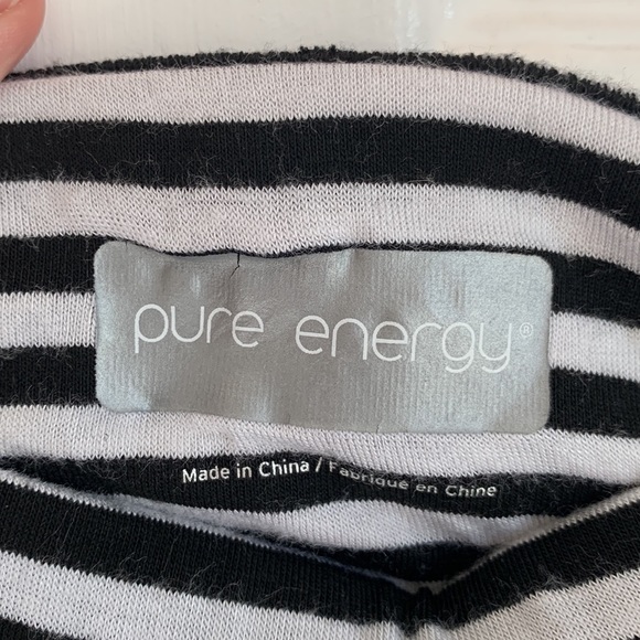 Pure Energy 1x Strapless Dress or Swimsuit Coverup - Soft Black & White Stripes - Picture 4 of 4